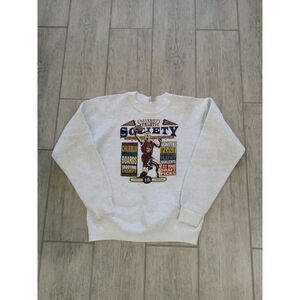 Vintage 90s University Athletic Society BasketBall Sweatshirt | Kids XL See Des